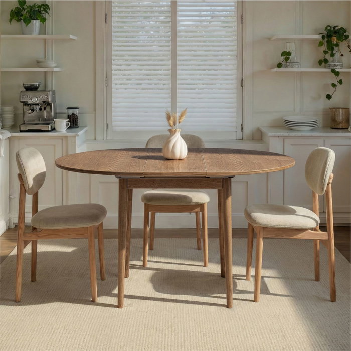 Hanah Home Mesa de Comedor Extensible Viona Roble Kafkas Hanah Home Mesa de Comedor Extensible Viona Roble Kafkas
